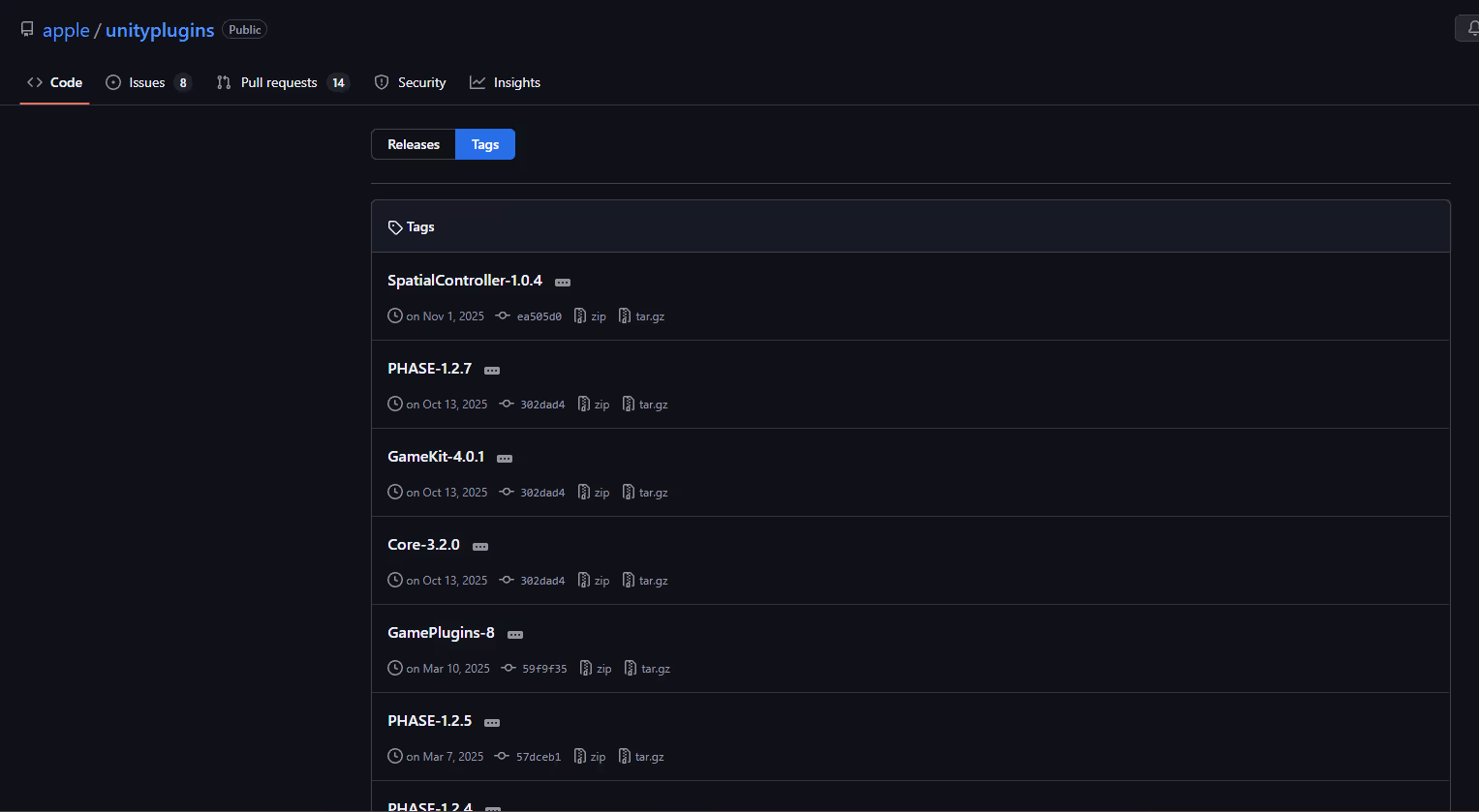 unityplugins apple github tags