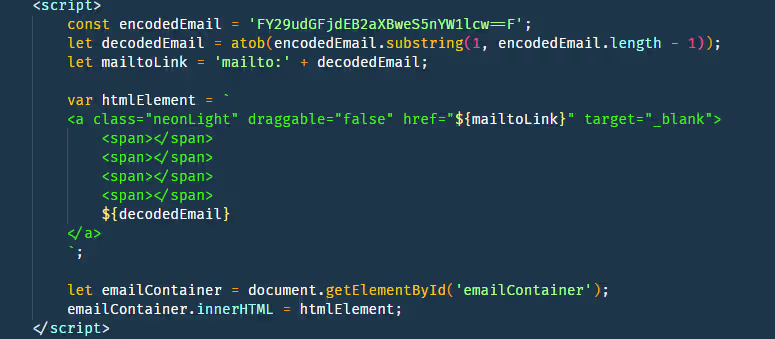 Hiding email address from scraper bot