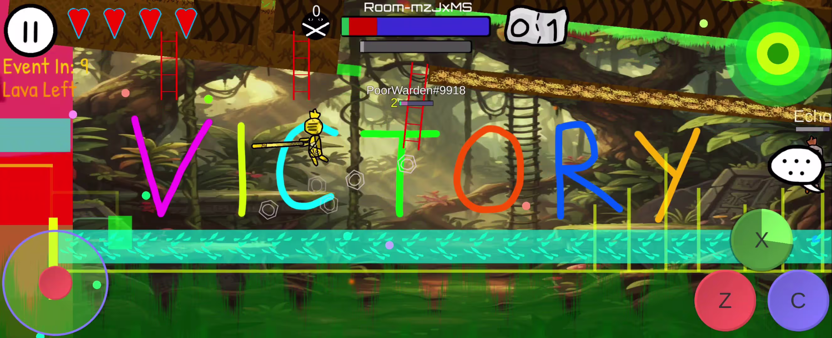 For The Battle victory screen