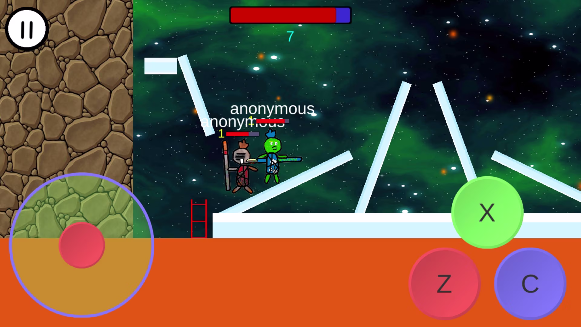 FTB stickman fighting stick duel in the battle arena.