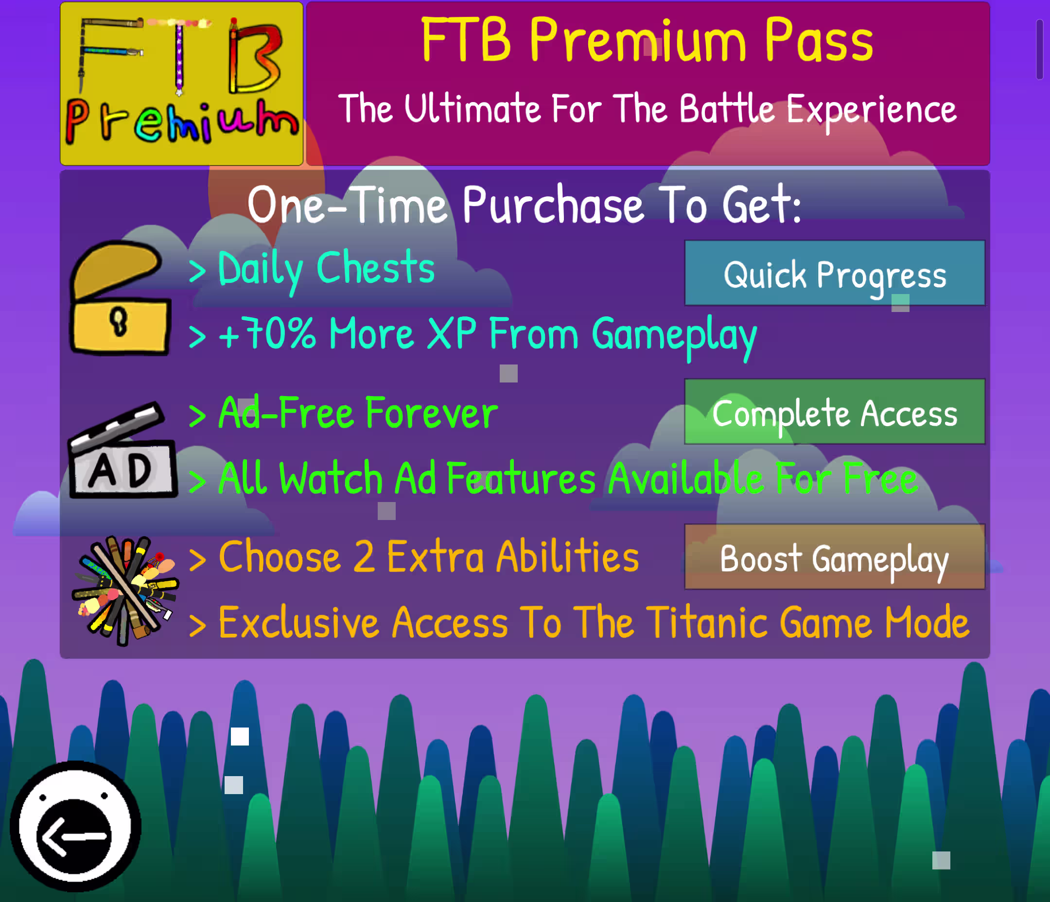 FTB Premium buy menu