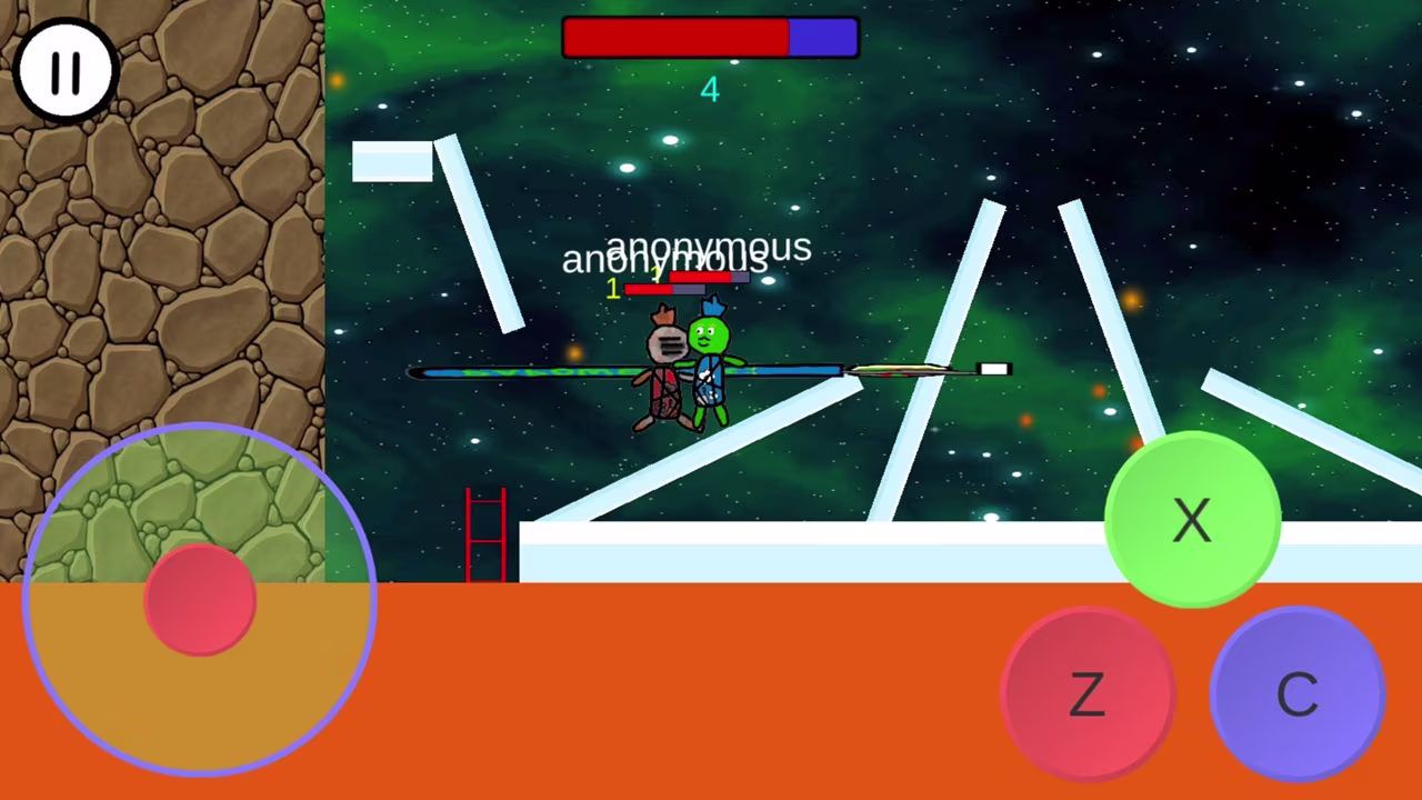 FTB stickman fighting stick duel in the battle arena.